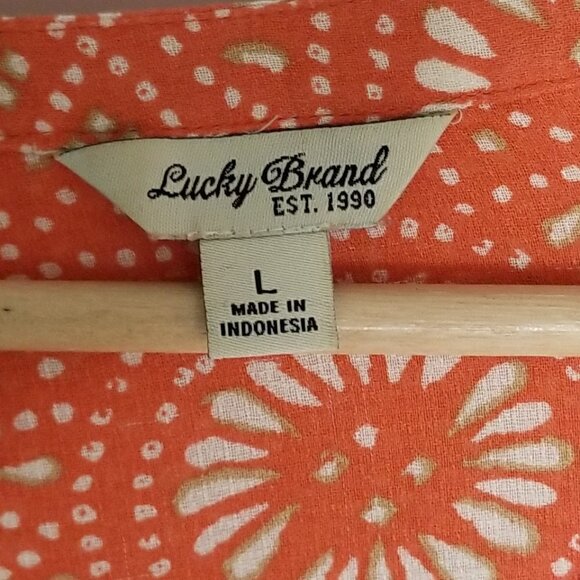 Lucky Brand Boho 70's Inspired Button Down - Picture 3 of 5